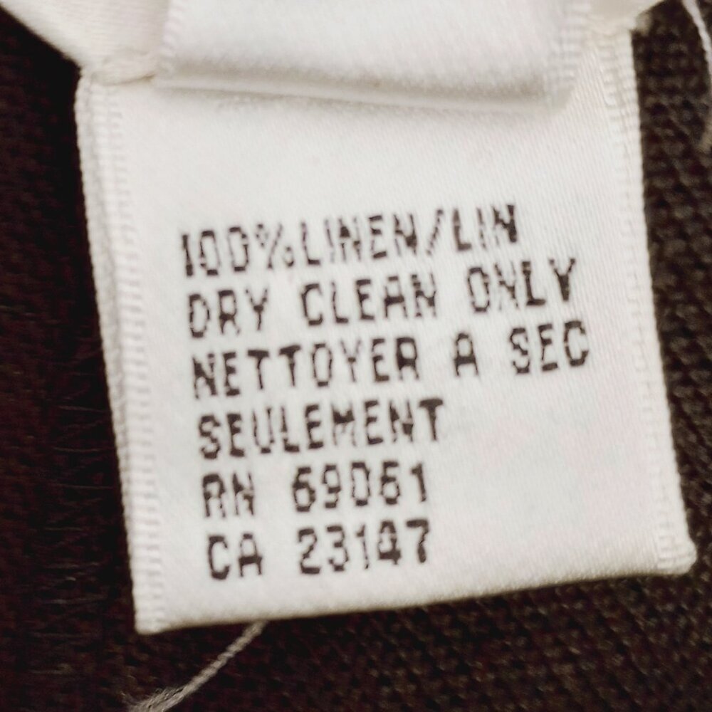 Talbots Black Irish Linen Drawstring Waist Pants - image 4